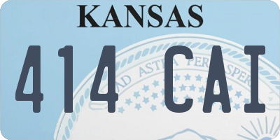KS license plate 414CAI