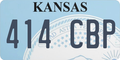 KS license plate 414CBP