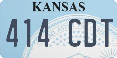 KS license plate 414CDT