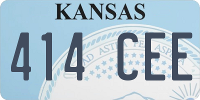 KS license plate 414CEE