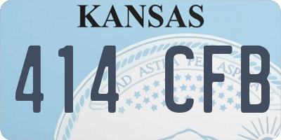 KS license plate 414CFB