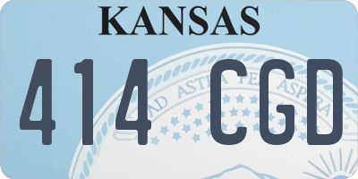KS license plate 414CGD
