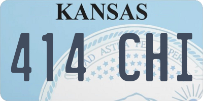 KS license plate 414CHI