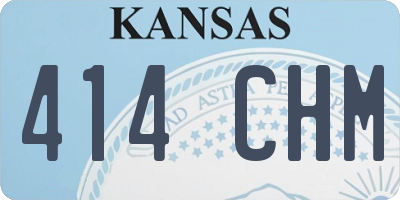 KS license plate 414CHM