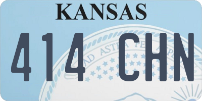 KS license plate 414CHN