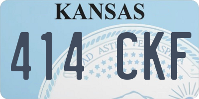 KS license plate 414CKF
