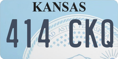 KS license plate 414CKQ