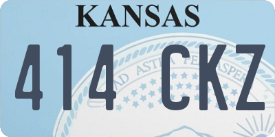 KS license plate 414CKZ