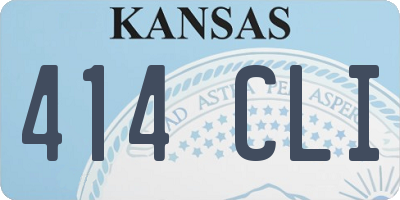 KS license plate 414CLI