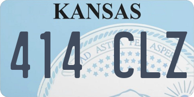 KS license plate 414CLZ