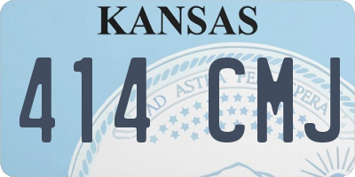 KS license plate 414CMJ