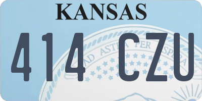 KS license plate 414CZU