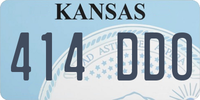 KS license plate 414DDO