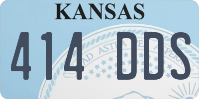 KS license plate 414DDS