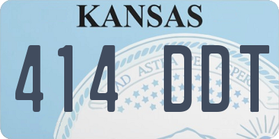 KS license plate 414DDT