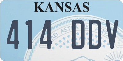 KS license plate 414DDV