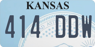 KS license plate 414DDW