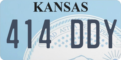 KS license plate 414DDY