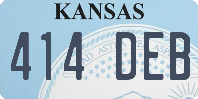 KS license plate 414DEB