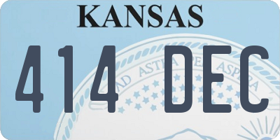 KS license plate 414DEC