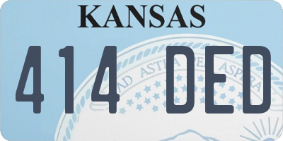 KS license plate 414DED