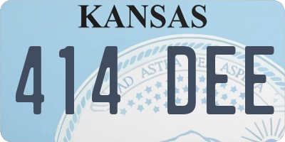 KS license plate 414DEE