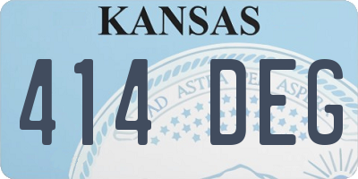 KS license plate 414DEG