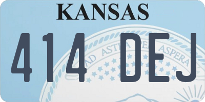 KS license plate 414DEJ