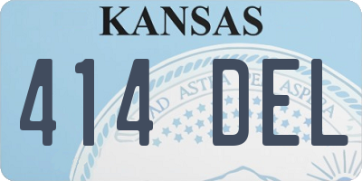 KS license plate 414DEL
