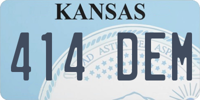 KS license plate 414DEM