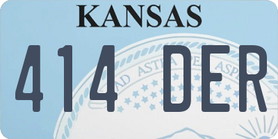 KS license plate 414DER