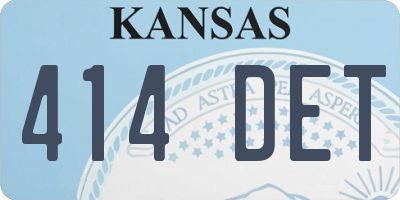 KS license plate 414DET