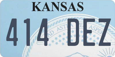 KS license plate 414DEZ