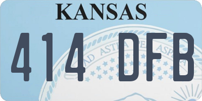 KS license plate 414DFB