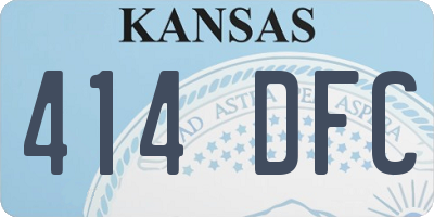 KS license plate 414DFC