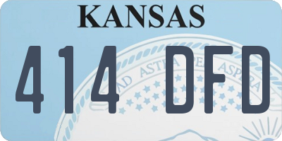 KS license plate 414DFD