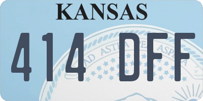 KS license plate 414DFF