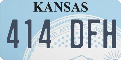 KS license plate 414DFH