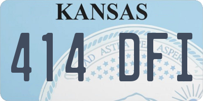 KS license plate 414DFI