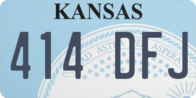 KS license plate 414DFJ