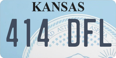 KS license plate 414DFL