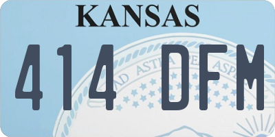 KS license plate 414DFM