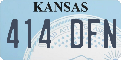 KS license plate 414DFN