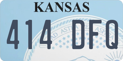 KS license plate 414DFQ