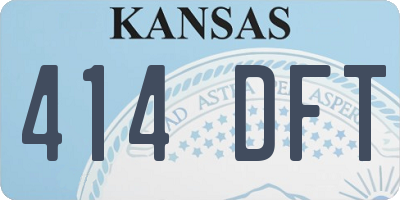 KS license plate 414DFT