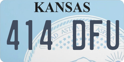 KS license plate 414DFU