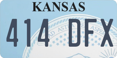KS license plate 414DFX