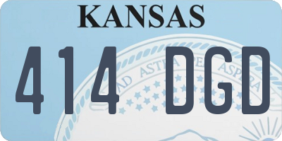 KS license plate 414DGD