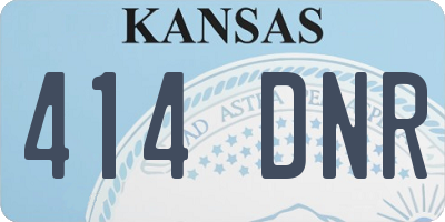 KS license plate 414DNR
