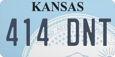 KS license plate 414DNT